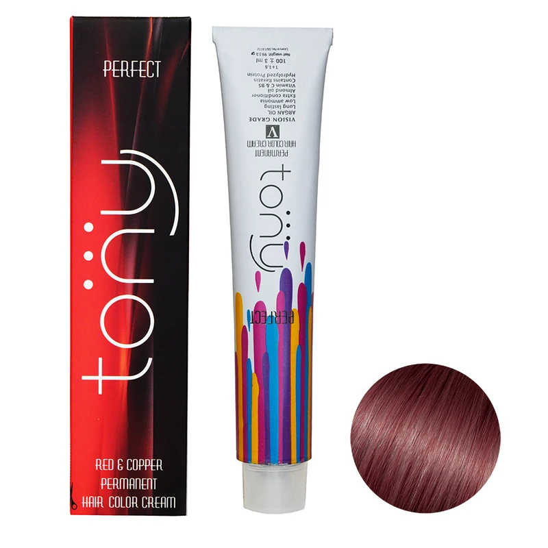 رنگ مو تونی سری قرمز شماره 6.54 حجم 100 میلی لیتر رنگ شفق دریا