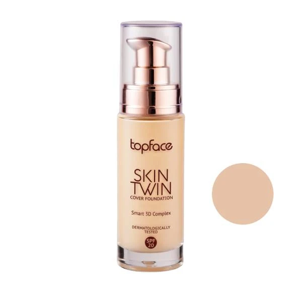 کرم پودر تاپ فیس مدل اسکین توئین شماره 001 حجم 32 میلی لیتر