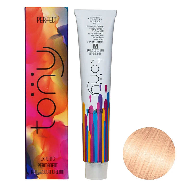 رنگ مو تونی سری اکسپرتس شماره RT1 حجم 100 میلی لیتر رنگ گلبهی